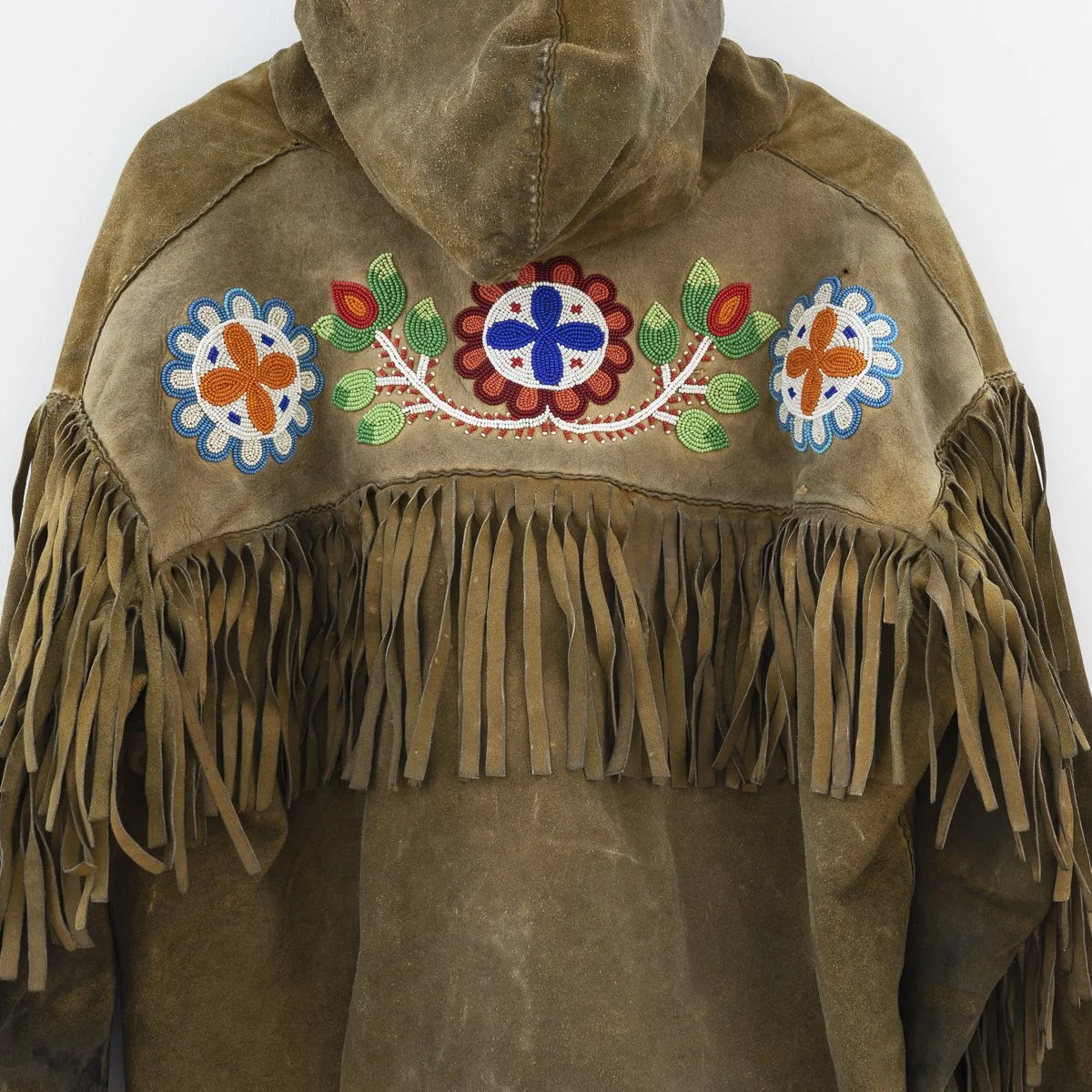 Vintage Ojibwe Beaded Tasseled Moose Skin Trapper Coat - 1950s